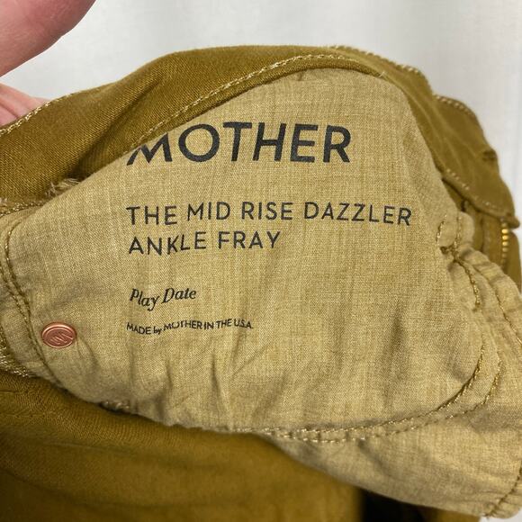Mother The Mid Rise Dazzler Ankle Fray Jean in Play Date Brown Sz.29 - Picture 11 of 16